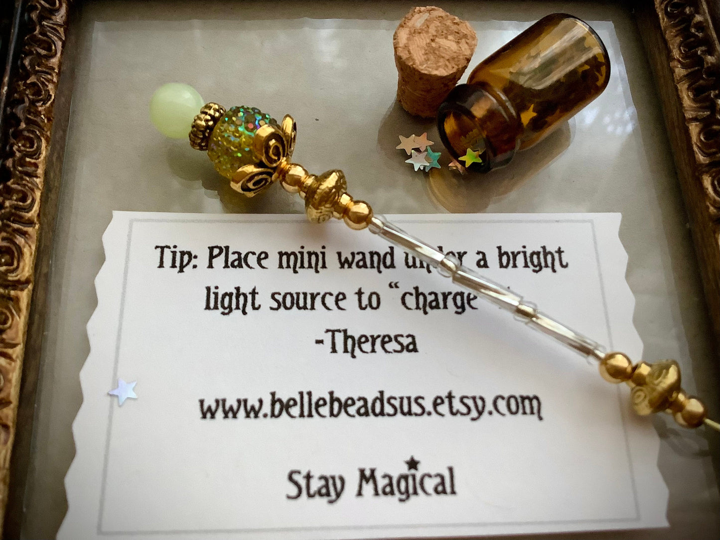 Miniature Magical Fairy Wand Fantasy Gift with glow in the dark tip, magical things, storybook, fairy tale charm