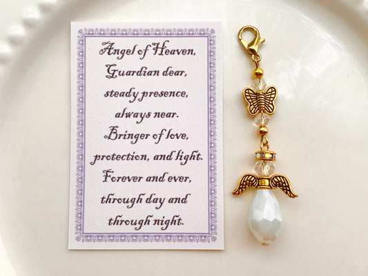 Bridal bouquet charm | Angel for the bride charm with butterfly | wedding bouquet charm | friendship gift