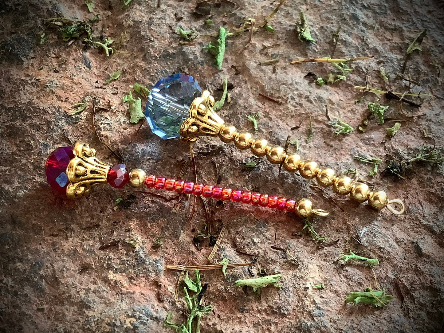 Miniature Magical Witchy Wands, Fairycore, Glass Crystal Tiny Wands for Jewelry and Doll Making, Fantasy Charms, Unique Miniature Wands