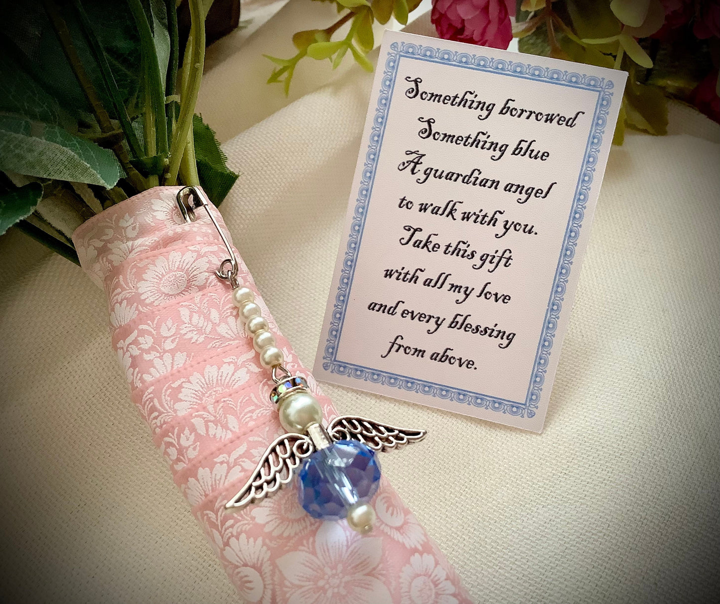 Something Blue Wedding Bouquet Charm