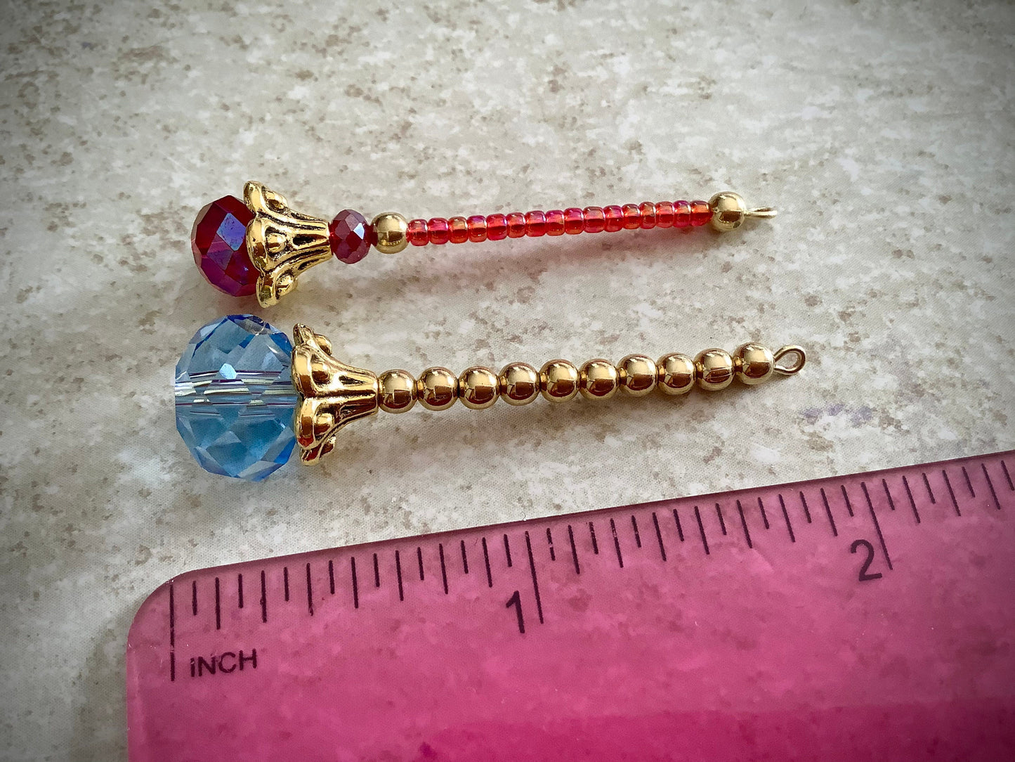 Tiny Magic Wands, Tooth Fairy Wand, Dollhouse, Crystal Tiny Wands for Jewelry and Doll Making, Fantasy Charms, Miniature Wands, Costume wand