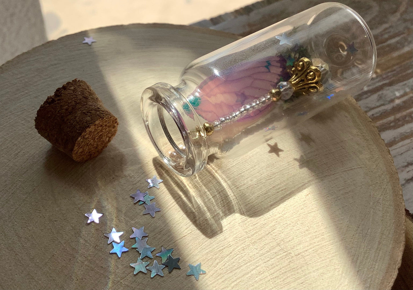 Mini Magical Gift Set - gift of magic - contains a miniature magic wand, a fairy wing, stardust glitter and note, tiny jar of magical things