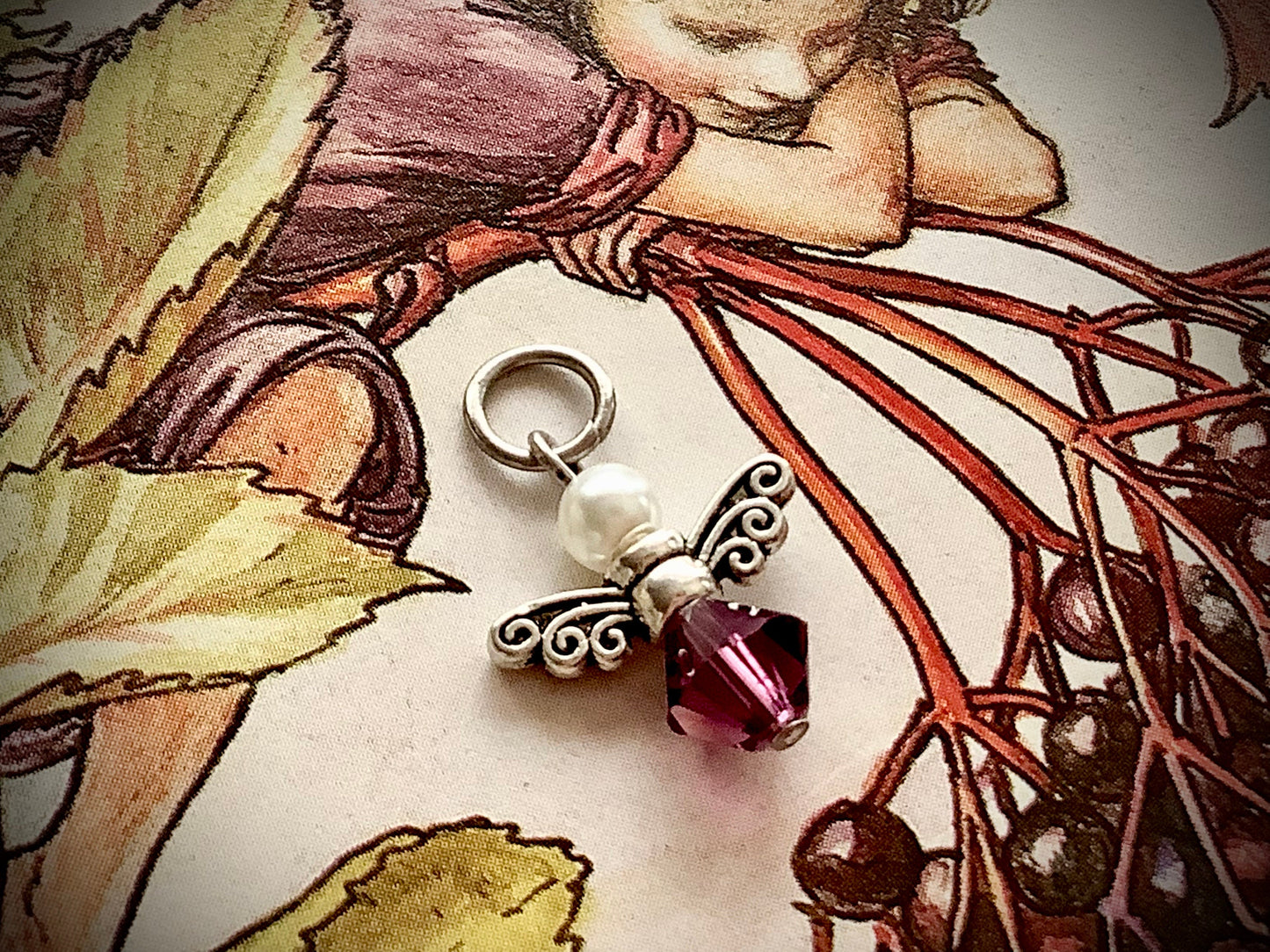 Birthstone Fairy Charm for necklace, add on birthstone crystal pendant for necklaces bracelets and more, birthstone jewelry, Fairy charms