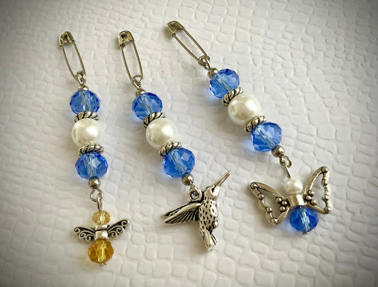 Something Blue Charms, Bouquet Charm Pin, Blue Pin, Charm, Something Blue Charm for Bride, Wedding Dress Charm, Garter Charm Bride Gift