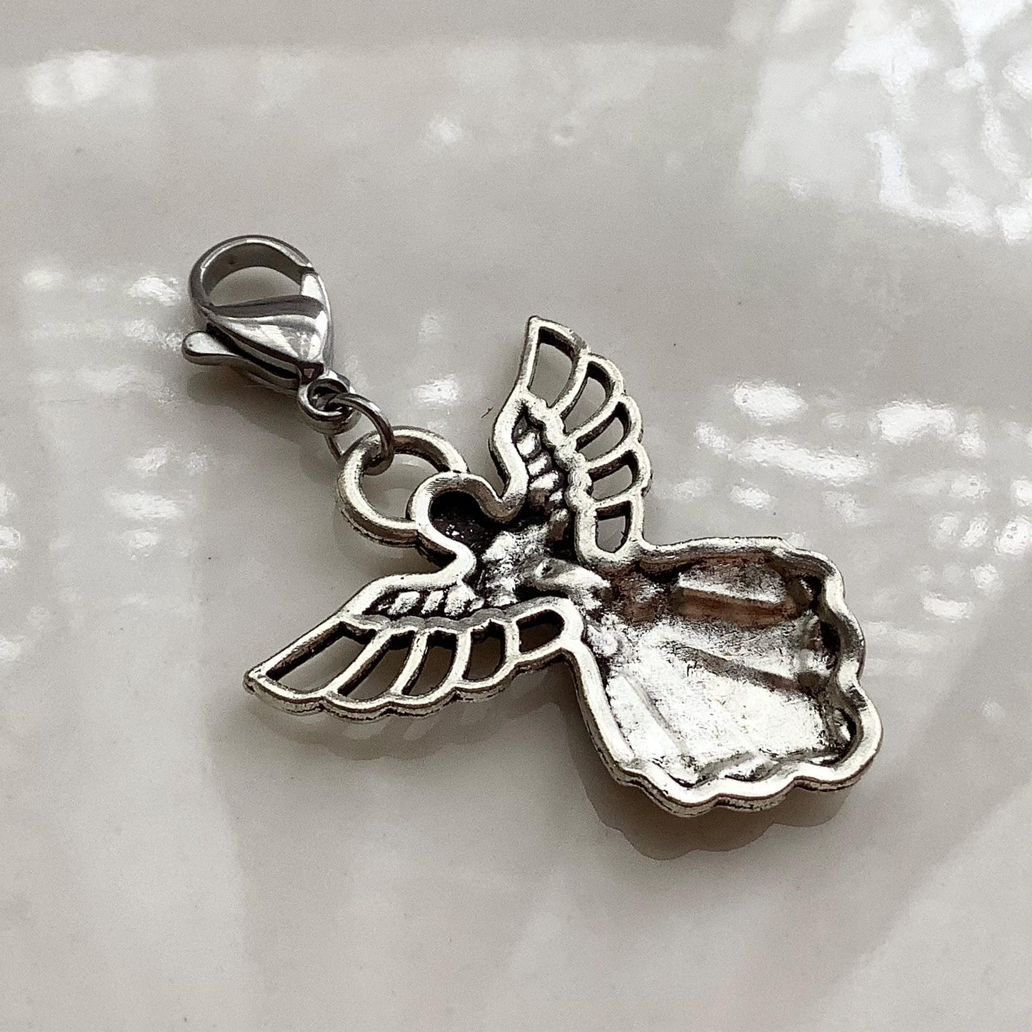 Angel charm, zipper pull, sewing accessories, Bible case charm, key charm, bag charm, gift tag alternative, Faith charms, Bible accessories