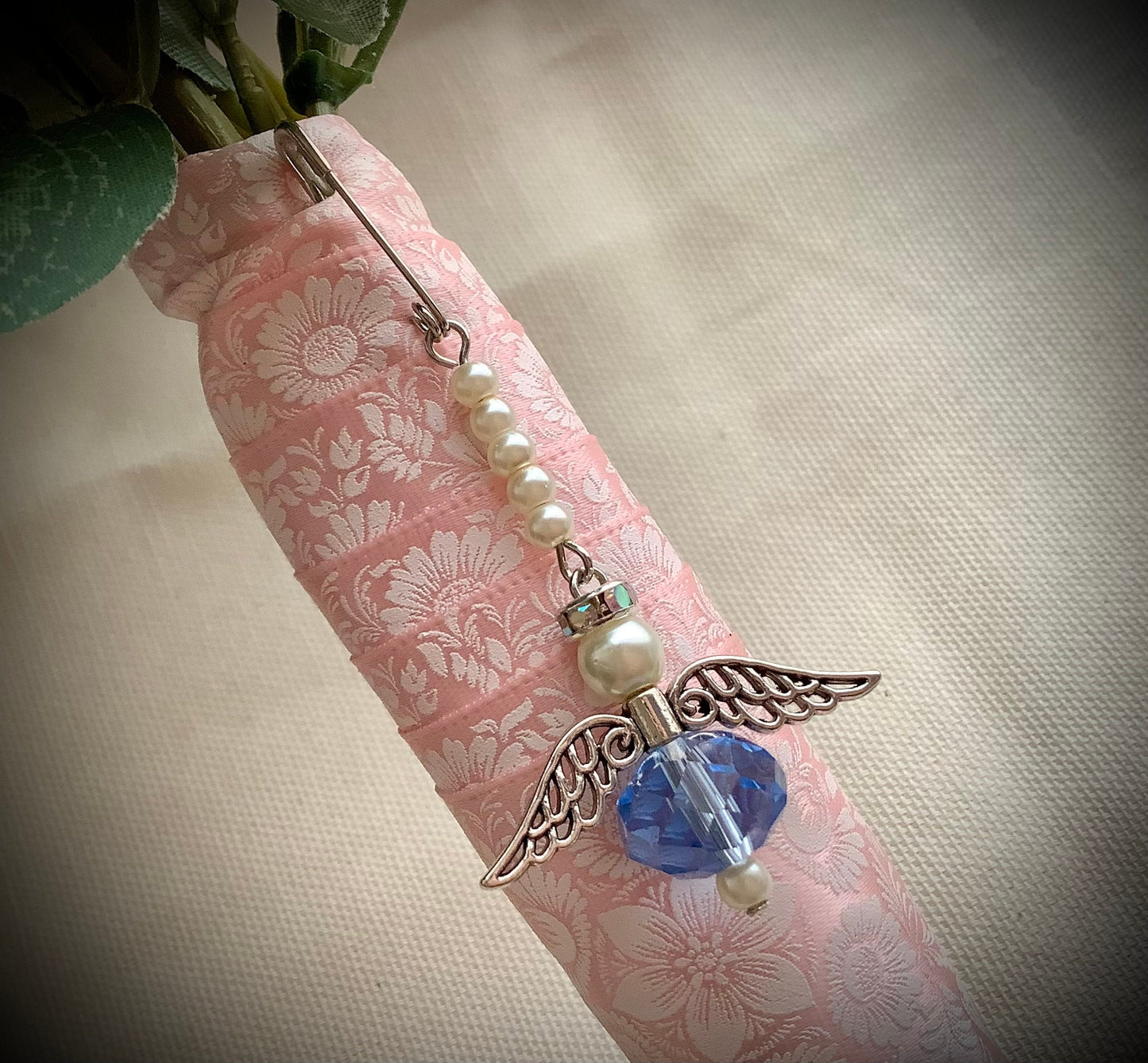 Something Blue Wedding Angel Charm