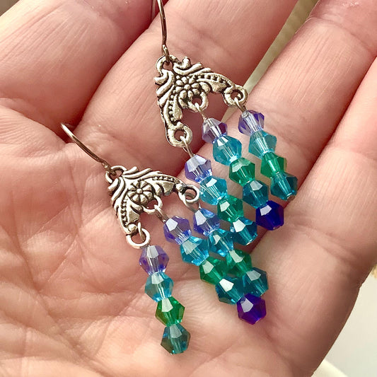 Boho Glam Long Crystal Statement Earrings for Every Occasion