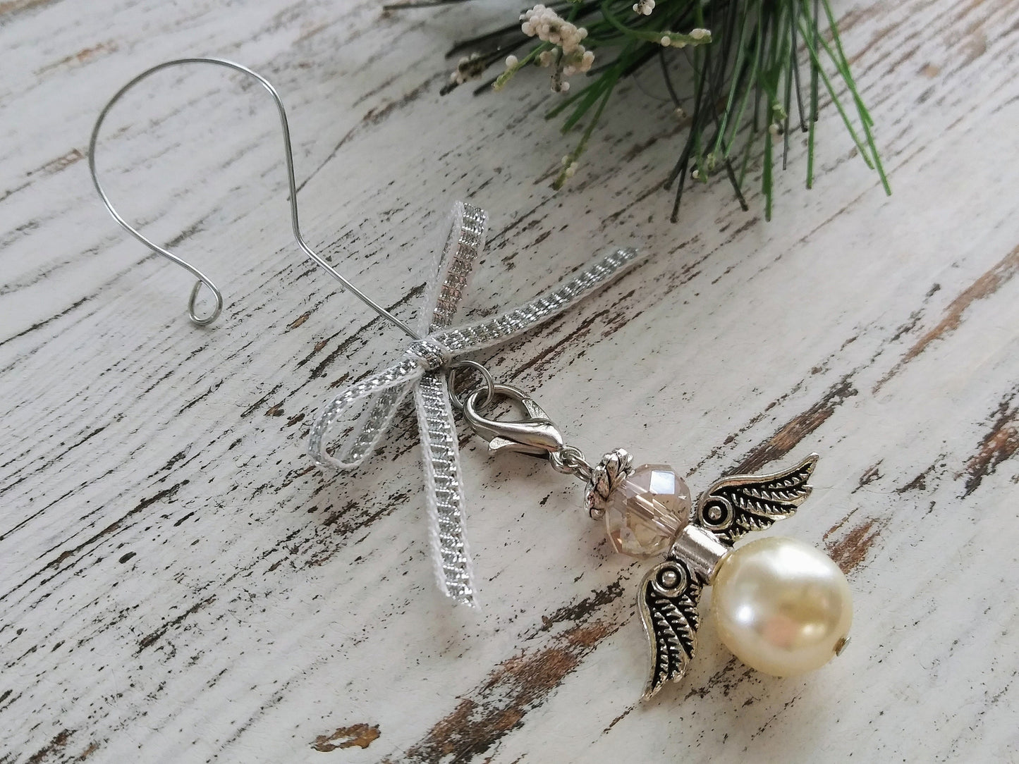 Tiny Angel Ornament Charm for Gifting, Bible Case, Purse, Holiday Parties, Tiny Tree Ornaments, Guardian Angel Charm, Holiday, Secret Santa