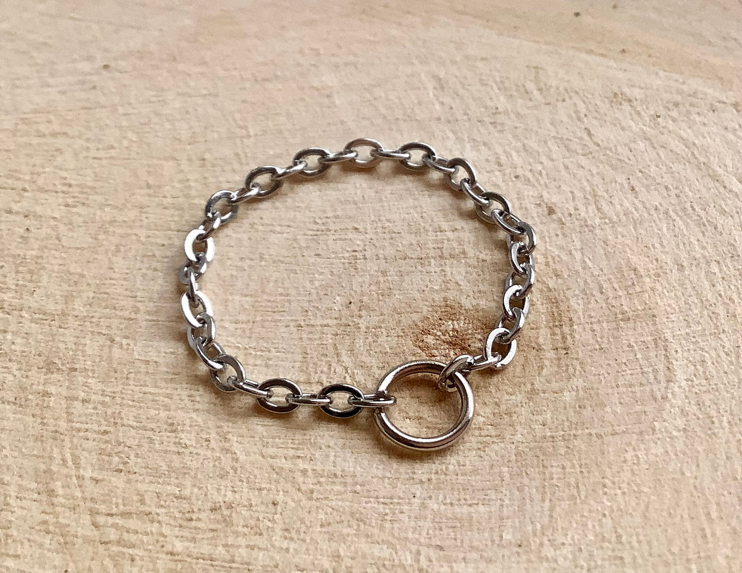 Chain Ring Stainless Steel, Silver Thin Chain Ring, Minimalist Ring • Stacking Ring • Gifts For Her, unique jewelry