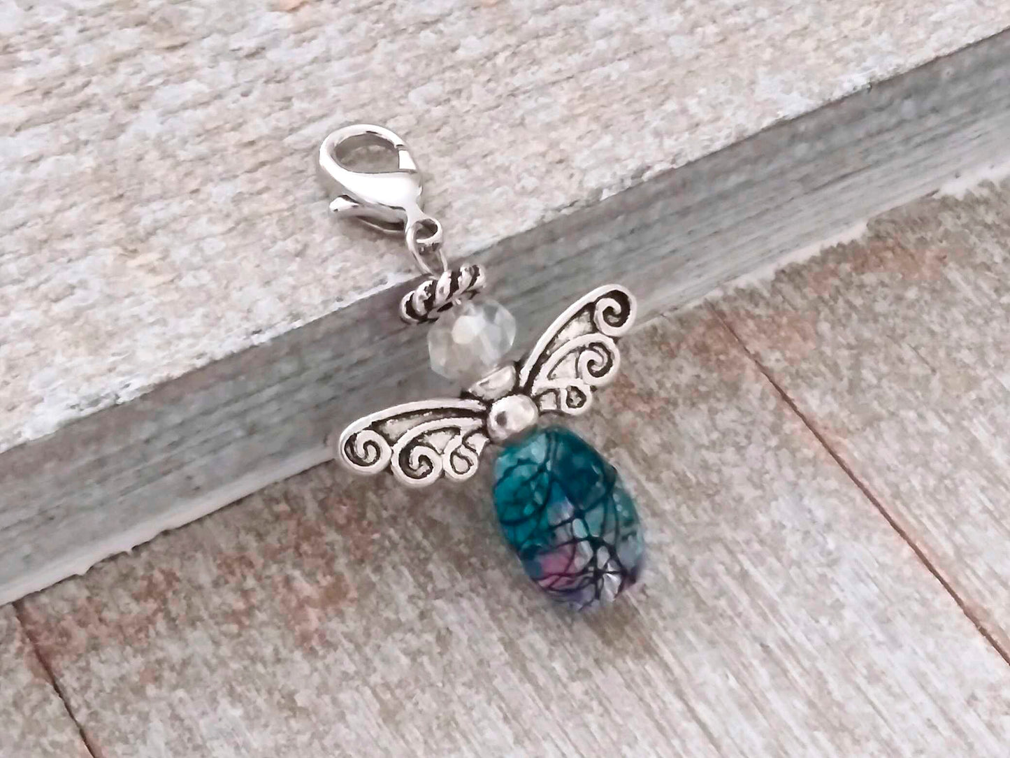 Guardian Angel Charm with Saying Card, Guardian Angel Gift, Small Gifts for Her, Faith Charms, Holidays, Birthday, Valentine's Day for Her